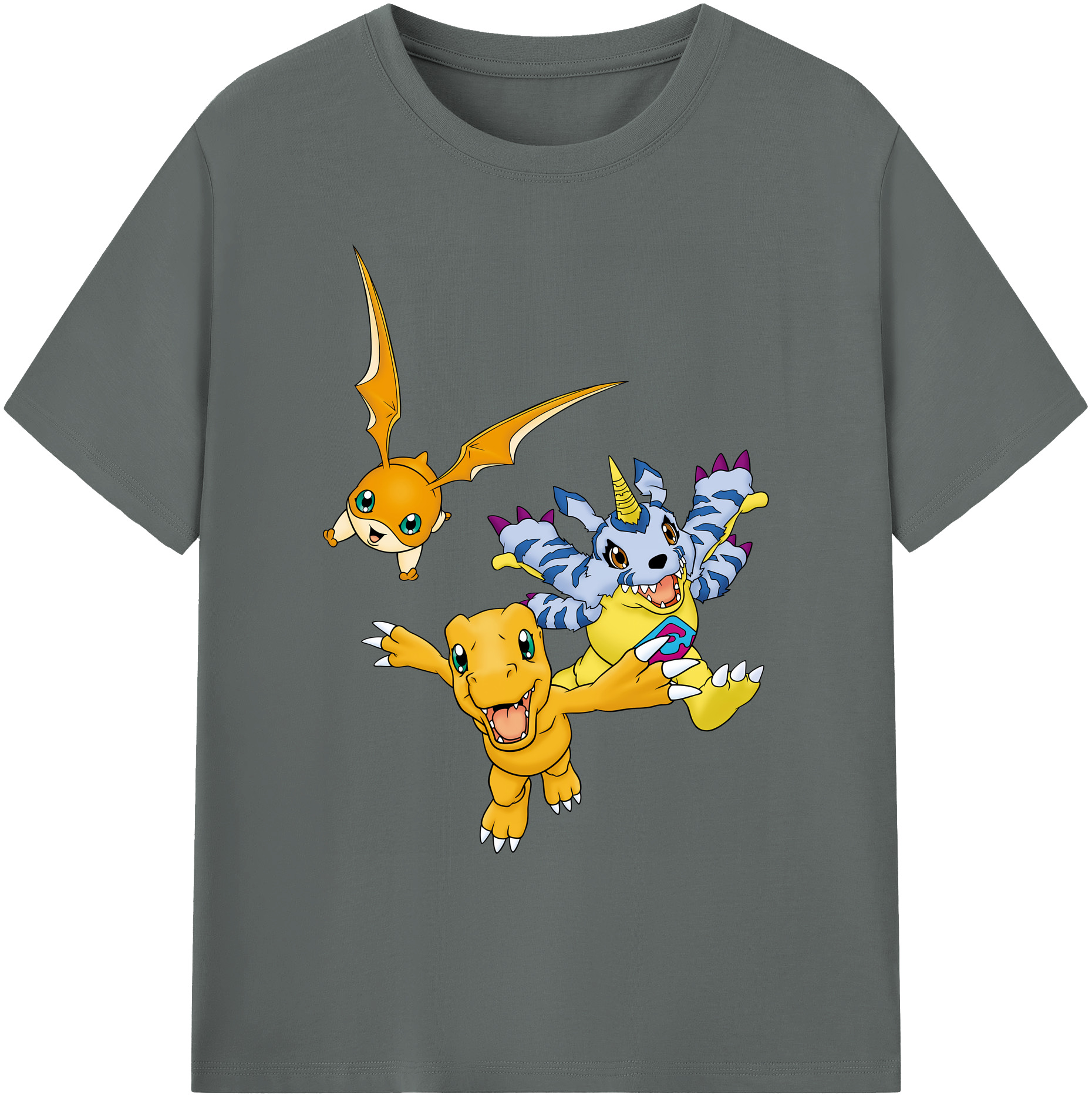 （画像用） Digimon デジタルモンスター/デジモン 綿100％ メンズ半袖Tシャツ｜肌触りやわらか＆通気性